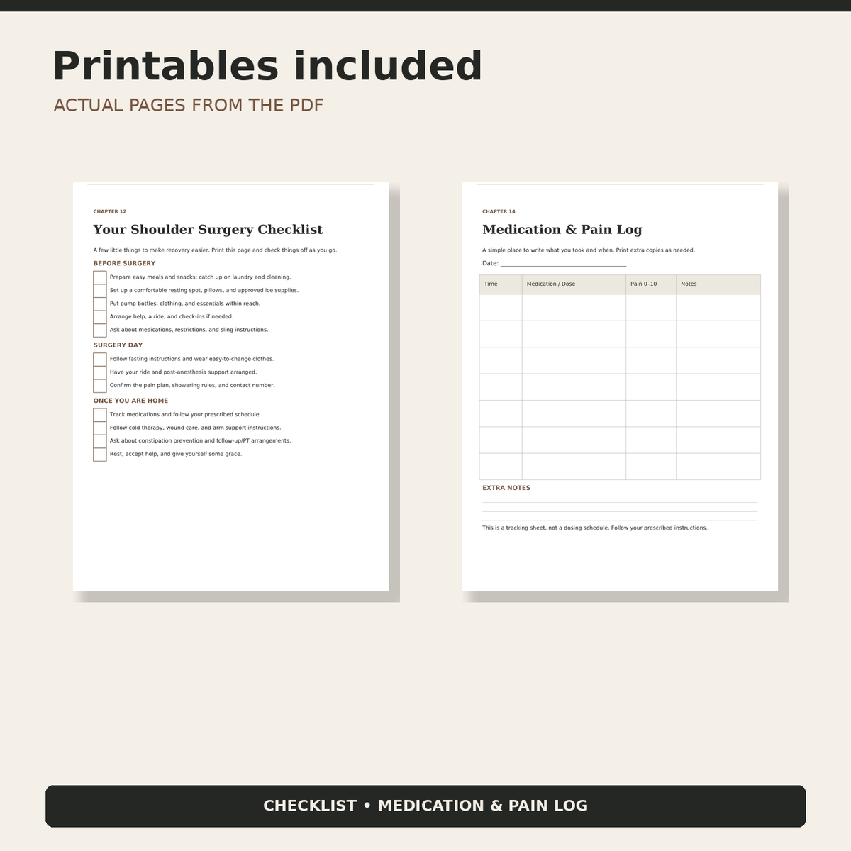 Shoulder Haven printable pages
